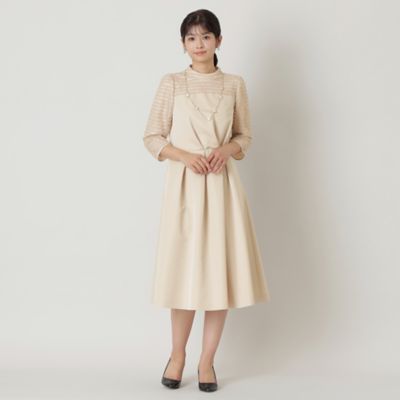 【Ｌ】ライトグログランレースコンビ　ワンピース（Ｗ７Ｊ０９４７１＿＿）