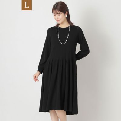 ＜TO BE CHIC L (Women/大きいサイズ)＞【Ｌ】セルロースポリエステル　ワンピース（Ｗ７Ｊ１０２２２＿＿）