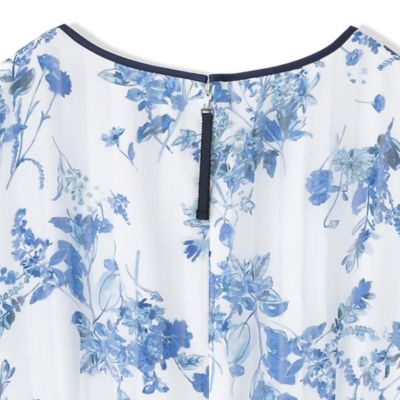 【Ｌ】シフォンフラワープリント　ワンピース（Ｗ７Ｊ１１３５０＿＿）