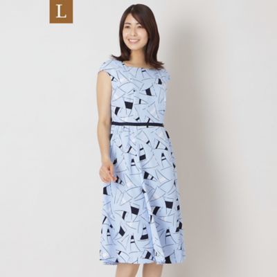 ＜TO BE CHIC L (Women/大きいサイズ)＞【Ｌ】セイルプリント　ワンピース（Ｗ７Ｊ１２５４２＿＿）