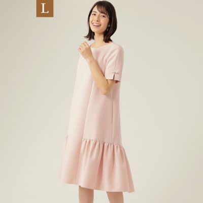 ＜TO BE CHIC L (Women/大きいサイズ)＞【Ｌ】ストレッチダブルクロス　ワンピース（Ｗ７Ｊ１３１３０＿＿）