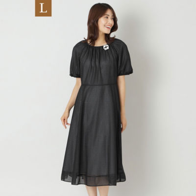 ＜TO BE CHIC L (Women/大きいサイズ)＞【Ｌ】ラッセルレース　サマードレス（Ｗ７Ｊ１３３６５＿＿）