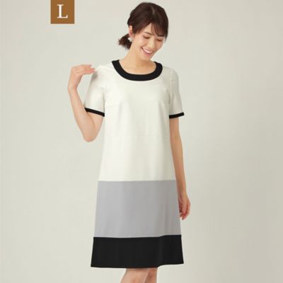 ＜TO BE CHIC L (Women/大きいサイズ)＞【Ｌ】【２０周年アニバーサリー】ストレッチポンチ　ワンピース（Ｗ７Ｊ３４１９１＿＿）