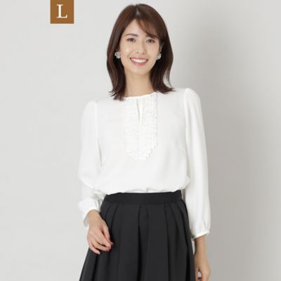 ＜TO BE CHIC L (Women/大きいサイズ)＞【Ｌ】ポリエステルジョーゼット　ブラウス（Ｗ７Ｍ０１３０８＿＿）