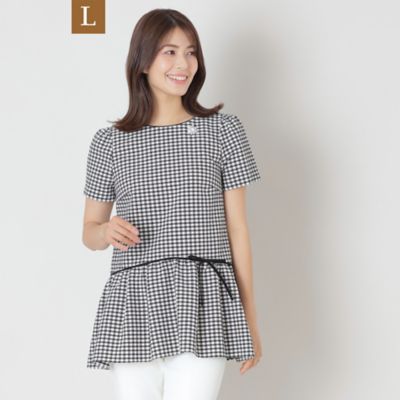 TO BE CHIC L (Women/大きいサイズ)/トゥー ビー シックＬ 【Ｌ】ギンガムチェック　チュニック（Ｗ７Ｍ０１６０５＿＿）