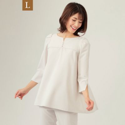 ＜TO BE CHIC L (Women/大きいサイズ)＞【Ｌ】ステファニーツイル　ブラウス（Ｗ７Ｍ０２１０５＿＿）