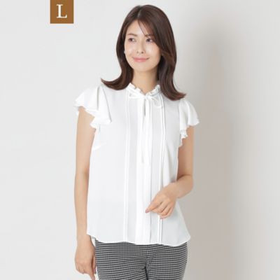 TO BE CHIC L (Women/大きいサイズ)/トゥー ビー シックＬ 【Ｌ】ノースリーブ　フリルブラウス（Ｗ７Ｍ０２６０７＿＿）