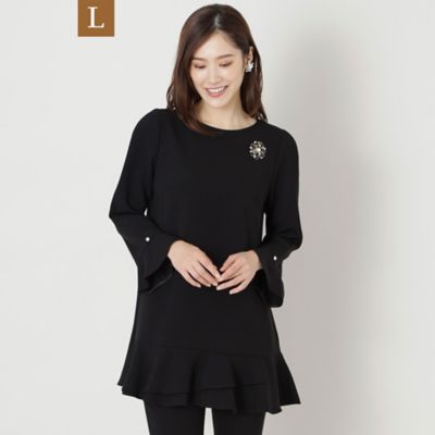 ＜TO BE CHIC L (Women/大きいサイズ)＞【Ｌ】トリアセダブルクロス　チュニックブラウス（Ｗ７Ｍ０３２０７＿＿）