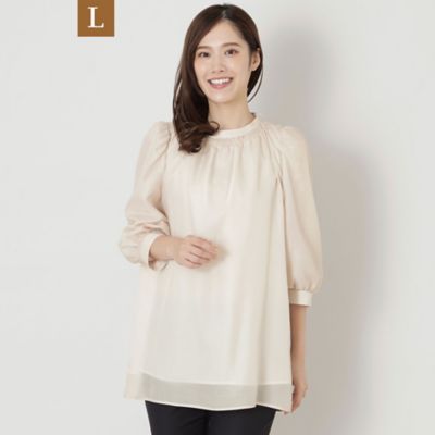 【TO BE CHIC】チュニック L】ポリスパンツイル チュニックブラウス(トップス)｜TO BE CHIC