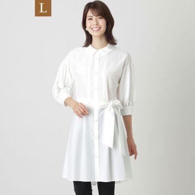 ＜TO BE CHIC L (Women/大きいサイズ)＞【Ｌ】トリアセタイプライター　チュニックブラウス（Ｗ７Ｍ０５２３３＿＿）