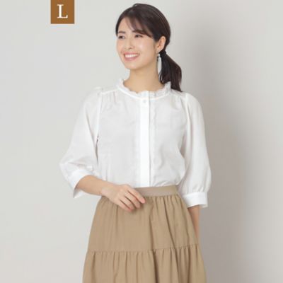 TO BE CHIC L (Women/大きいサイズ)/トゥー ビー シックＬ 【Ｌ】ブライトクロス　アイレットレースブラウス（Ｗ７Ｍ０６５３１＿＿）