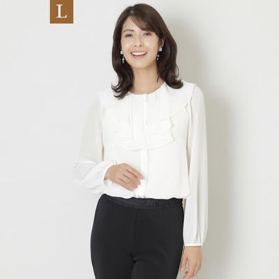 ＜TO BE CHIC L (Women/大きいサイズ)＞【Ｌ】ビックカラー　ブラウス（Ｗ７Ｍ１２４４９＿＿）