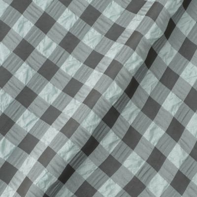 【Ｌ】ギンガムサッカー　ハイネックブラウス（Ｗ７Ｍ１３３６３＿＿）