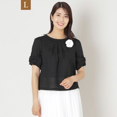 TO BE CHIC L (Women/大きいサイズ)/トゥー ビー シックＬ 【Ｌ】ウェーブローン　スリーブリボンブラウス（Ｗ７Ｍ１４５６０＿＿）