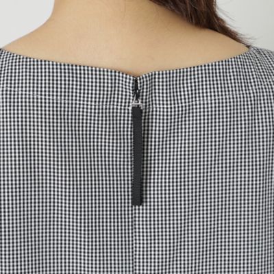 【Ｌ】【ＷＥＢ限定】コットンギンガムチェック　チュニックブラウス（Ｗ７Ｍ３０３８６＿＿）