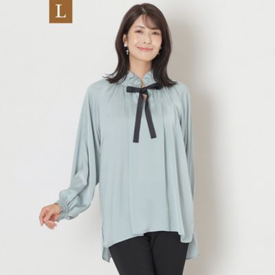 Ｌ】サテンリボンブラウス（Ｗ７Ｍ３１４６３＿＿） | TO BE CHIC L (Women/大きいサイズ)/トゥー ビー シックＬ |  三越伊勢丹オンラインストア・通販【公式】