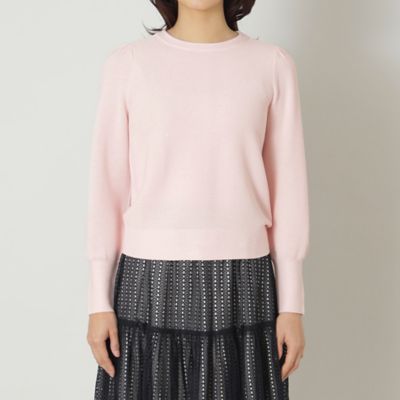 【Ｌ】スパンコールボリュームスリーブ　ニット（Ｗ７Ｎ０１５０６＿＿）