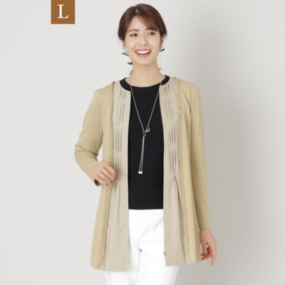 【Ｌ】レーヨンナイロンニットコンビ　チュニック（Ｗ７Ｎ０３３０５＿＿）
