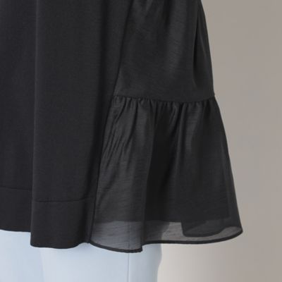 【Ｌ】レーヨンナイロン　ニットコンビチュニック（Ｗ７Ｎ０４５１８＿＿）