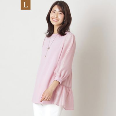 【Ｌ】レーヨンナイロン　ニットコンビチュニック（Ｗ７Ｎ０４５１８＿＿）