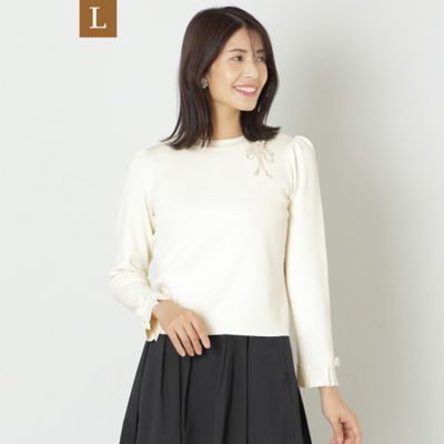 ＜TO BE CHIC L (Women/大きいサイズ)＞【Ｌ】レーヨンナイロン　エレガンスニット（Ｗ７Ｎ０５４４１＿＿）