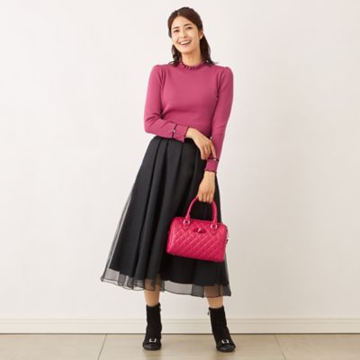 美品 大きいサイズ トゥービーシック フリル ニット チュニック