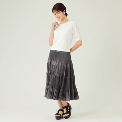 【Ｌ】フラワーモチーフ　ニットプルオーバー（Ｗ７Ｎ０９１３８＿＿）