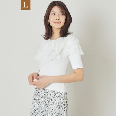 ＜TO BE CHIC L (Women/大きいサイズ)＞【Ｌ】ケープカラー　コンビニット（Ｗ７Ｎ０９５３８＿＿）