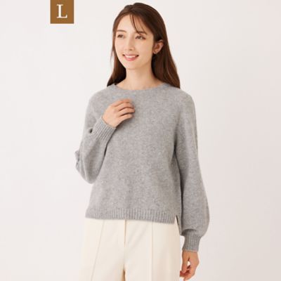 ＜TO BE CHIC L (Women/大きいサイズ)＞【Ｌ】クーマラム　プルオーバー（Ｗ７Ｎ０９６７０＿＿）
