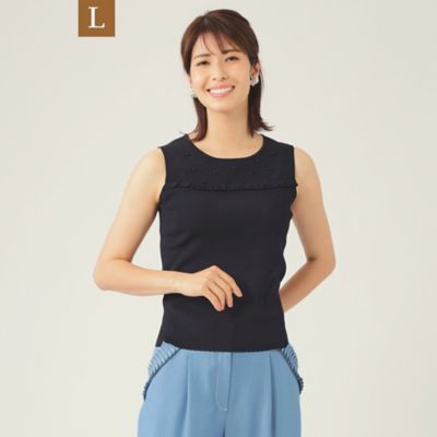 【Ｌ】レーヨンナイロン　ノースリーブニットプルオーバー（Ｗ７Ｎ１０１４１＿＿）