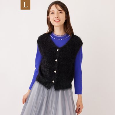 ＜TO BE CHIC L (Women/大きいサイズ)＞【Ｌ】フェザーミックス　２ＷＡＹジレ（Ｗ７Ｎ１２６５９＿＿）