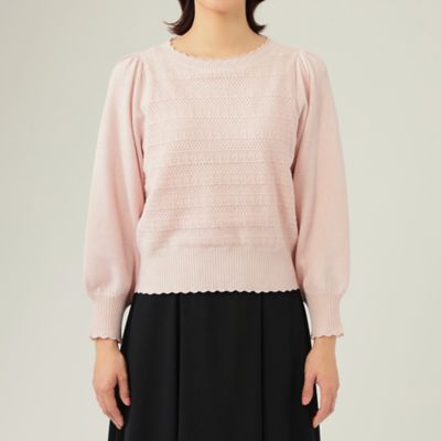 【Ｌ】ラメモールニット　プルオーバー（Ｗ７Ｎ１３１６５＿＿）