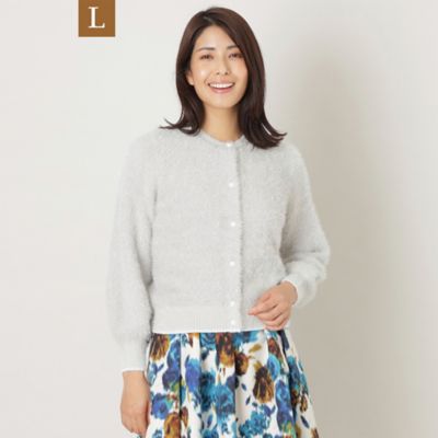 ＜TO BE CHIC L (Women/大きいサイズ)＞【Ｌ】ファンシーフェザー　２ＷＡＹニット（Ｗ７Ｎ１３４５９＿＿）