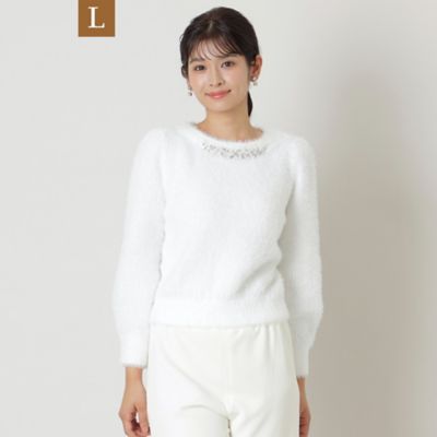 TO BE CHIC L (Women/大きいサイズ)/トゥー ビー シックＬ 【L】フェザーモール プルオーバーニット(W7N15469__)