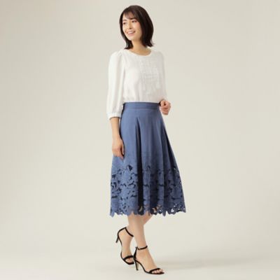 【Ｌ】シフォンコンビ　カットソー（Ｗ７Ｐ０２１６３＿＿）
