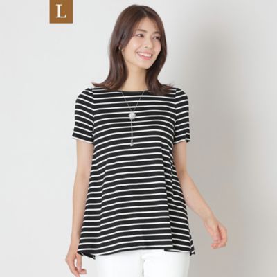 TO BE CHIC L (Women/大きいサイズ)/トゥー ビー シックＬ 【Ｌ】バックリボン　ボーダーチュニック（Ｗ７Ｐ０３６０９＿＿）