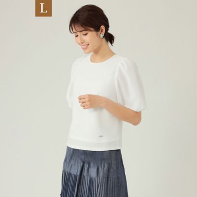 ＜TO BE CHIC L (Women/大きいサイズ)＞【Ｌ】ジャカード　カットソー（Ｗ７Ｐ０４１４２＿＿）