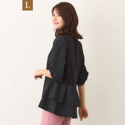 ＜TO BE CHIC L (Women/大きいサイズ)＞【Ｌ】ティアードフリル　チュニック（Ｗ７Ｐ０４６２８＿＿）