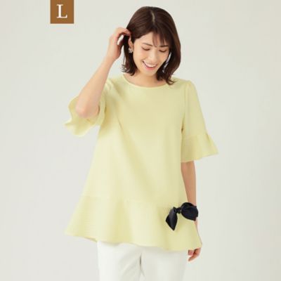 ＜TO BE CHIC L (Women/大きいサイズ)＞【Ｌ】ジャカード　カットソーチュニック（Ｗ７Ｐ０５１４２＿＿）