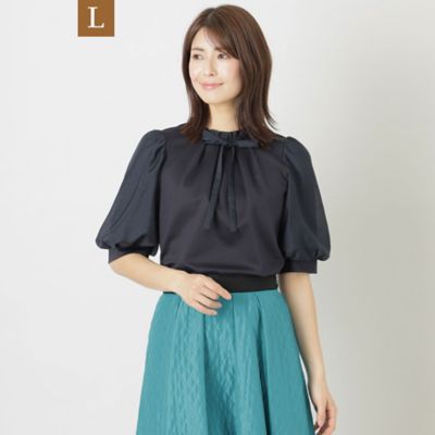 ＜三越伊勢丹/公式＞【送料無料】TO BE CHIC L (Women/大きいサイズ)/トゥー ビー シックL コットンポンチ カットソー アオ29L トップス【三越伊勢丹/公式】