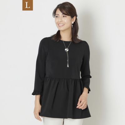 ＜TO BE CHIC L (Women/大きいサイズ)＞【Ｌ】マットストレッチダンボール　チュニック（Ｗ７Ｐ０６４１６＿＿）