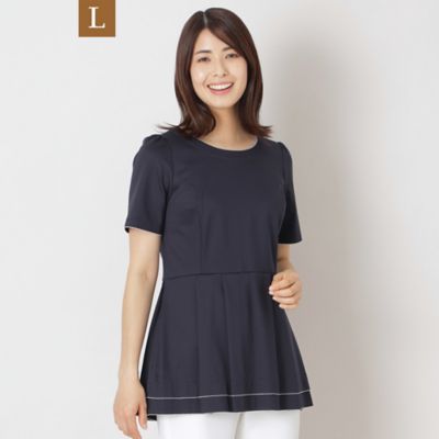 ＜TO BE CHIC L (Women/大きいサイズ)＞【Ｌ】配色ピコ　ティアードチュニック（Ｗ７Ｐ０６５４７＿＿）