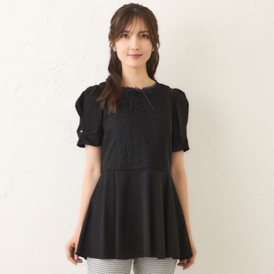 Calypso カリプソ　チュニック L】コマフリル カットソーコンビチュニック