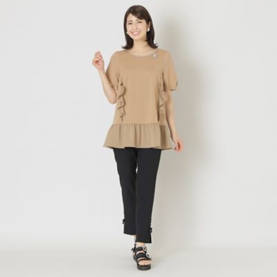 【Ｌ】ストレッチポンチ　チュニックカットソー（Ｗ７Ｐ０７３６２＿＿）