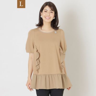【Ｌ】ストレッチポンチ　チュニックカットソー（Ｗ７Ｐ０７３６２＿＿）