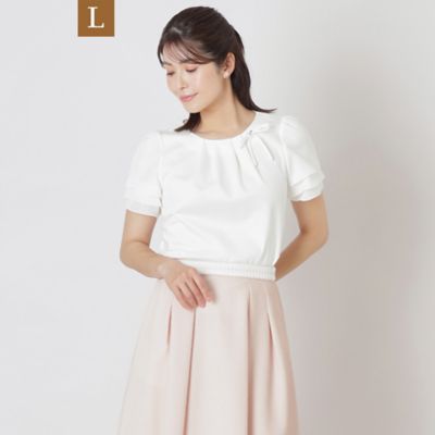 TO BE CHIC L (Women/大きいサイズ)/トゥー ビー シックＬ 【Ｌ】リボンコサージュ　カットソー（Ｗ７Ｐ０７５５３＿＿）