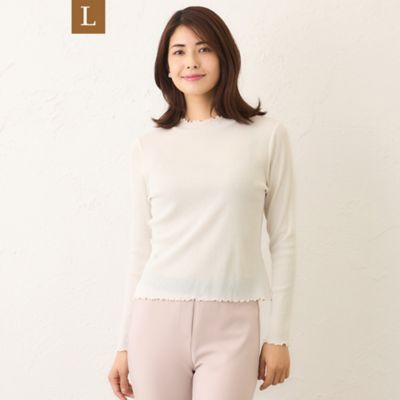 ＜TO BE CHIC L (Women/大きいサイズ)＞【Ｌ】シアーラメ　カットソー（Ｗ７Ｐ１２６３２＿＿）