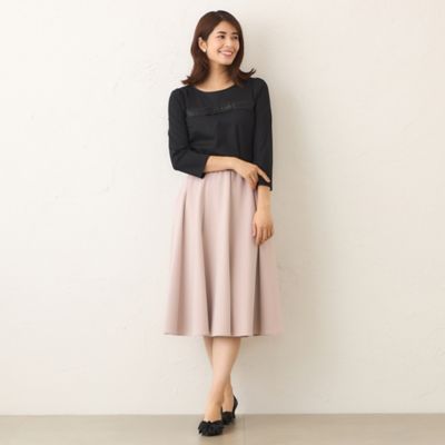 familiar リボンカットソー L】リボンモチーフファンシーカットソー（W7P13676＿＿