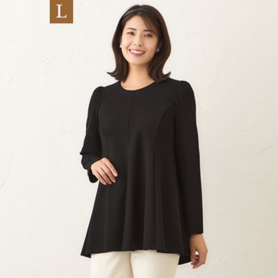 ＜TO BE CHIC L (Women/大きいサイズ)＞【Ｌ】モイストポンチ　カットソーチュニック（Ｗ７Ｐ１５６７８＿＿）