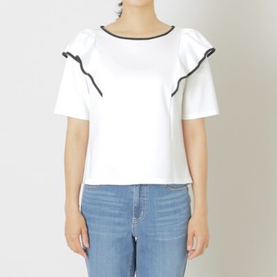 【Ｌ】配色コットンポンチ　プルオーバーカットソー（Ｗ７Ｐ１６３６９＿＿）